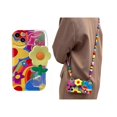 thumbnail image 1 of Flower with Lanyard Neck Strap Silicone Phone Case for iPhone 15 Pro Max, 1 of 5