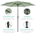 thumbnail image 5 of Best Choice Products 10ft Outdoor Steel Market Patio Umbrella w/ Crank, Tilt Push Button, 6 Ribs - Sage Green, 5 of 7
