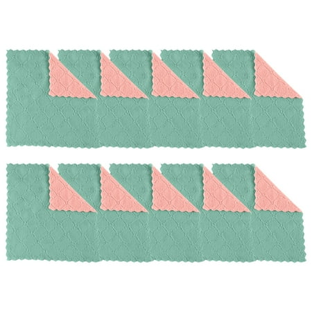

Uanit Scouring Pad Absorbent Corals 10 Pcs Dish Rag Wipe Wiping Towel Sink Cloth Home Kitchen Clean Cleaning Supplies
