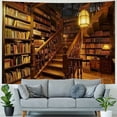 thumbnail image 4 of Vintage Library Bookshelf Tapestry Wall Hanging, Ancient Library Books Wall Decor Classical Antique Historic Hippie Art Wall Hanging GTQQUH441, 4 of 6