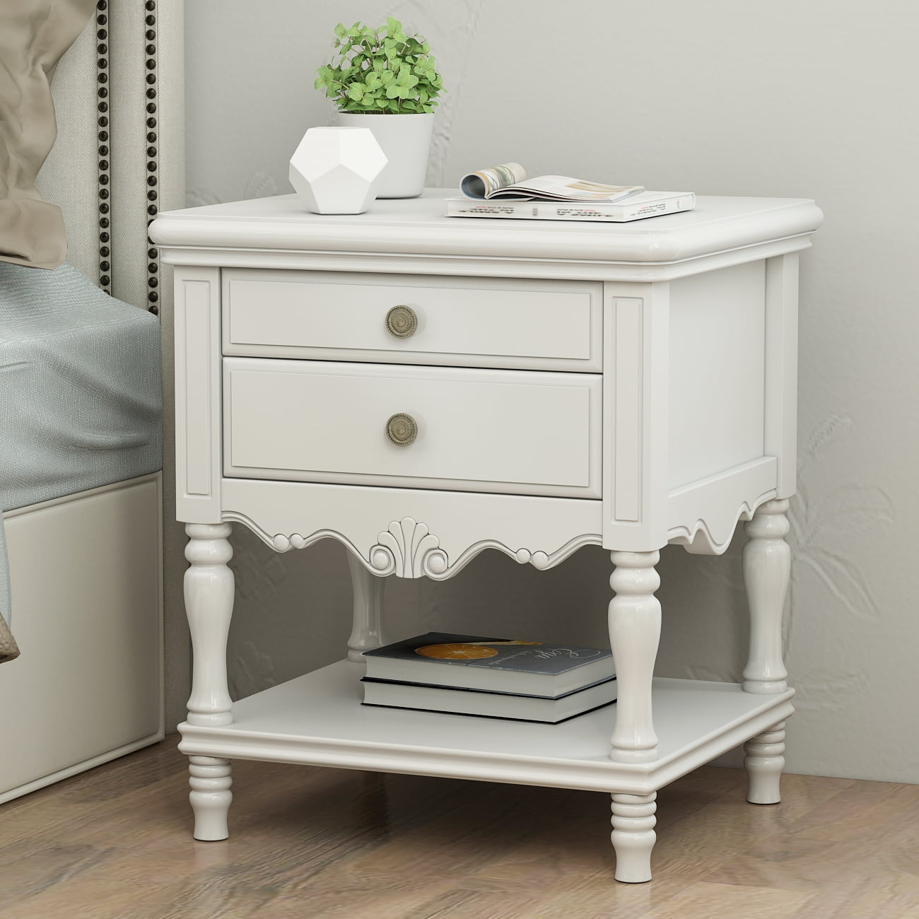 Vintage Nightstand End Table Bedroom Storage Solid Oman Ubuy