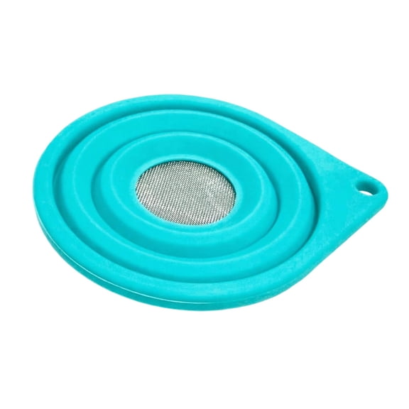Mesh Strainer Funnel 4 Inch Foldable Silicone with Stainless Filter for Loose Tea Coffee Pour Over Wine Small Sieve Kitchen Camping RV