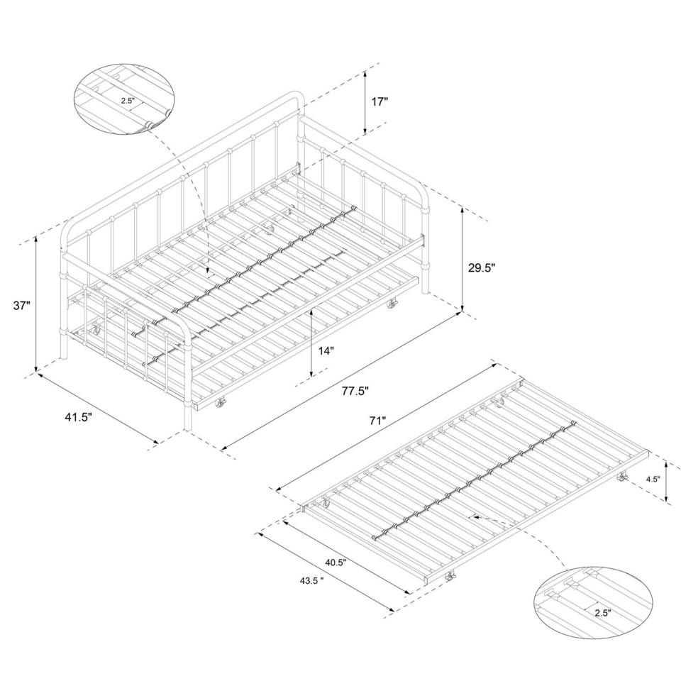 Better Homes and Gardens Kelsey Daybed with Trundle, Multiple Finishes