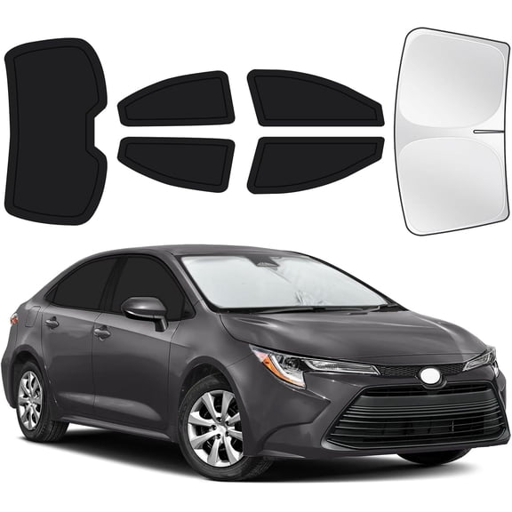 for Toyota Corolla 2020-2024 Car Window Shades, 6pcs Privacy Sun Shade Set for Front Windshield Side and Rear Windows, Full Window Covers Keeps vehicle Cool for Camping Napping