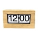 thumbnail image 1 of Reloj digital de escritorio con marco de madera, con función de alarma AM/PM, 21,5 x 7,2 x 12,3 cm, para estudio y cocina. Página blanca, 1 of 9