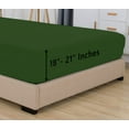 thumbnail image 4 of Elegant Comfort Single Fitted Sheet, Smart and Deep Pocket 18 inch, Solid Print Polyester, Twin/ Twin XL Hunter Green, 4 of 6