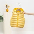 thumbnail image 2 of Splozh Toddler Lightweight Vest Girl Boys Girls Puffer Vest Sleeveless Quilted Vest Zipper Hooded Puffy Jacket Winter Kids Warm Gilet Waistcoat Yellow,3-4 Years, 2 of 4