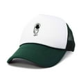 thumbnail image 2 of Dalix Astronaut Spaceman Embroidered Trucker Hat in Dark Green White, 2 of 3