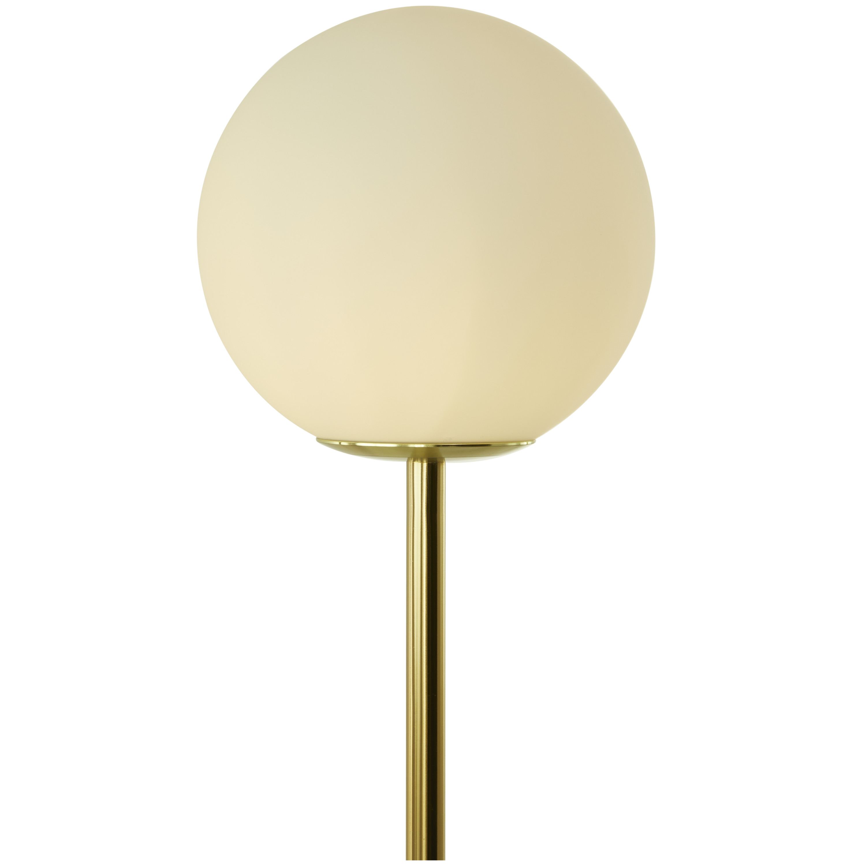 DecMode 73" 2 Light Orb Gold Floor Lamp with White Glass Shade - image 4 of 9