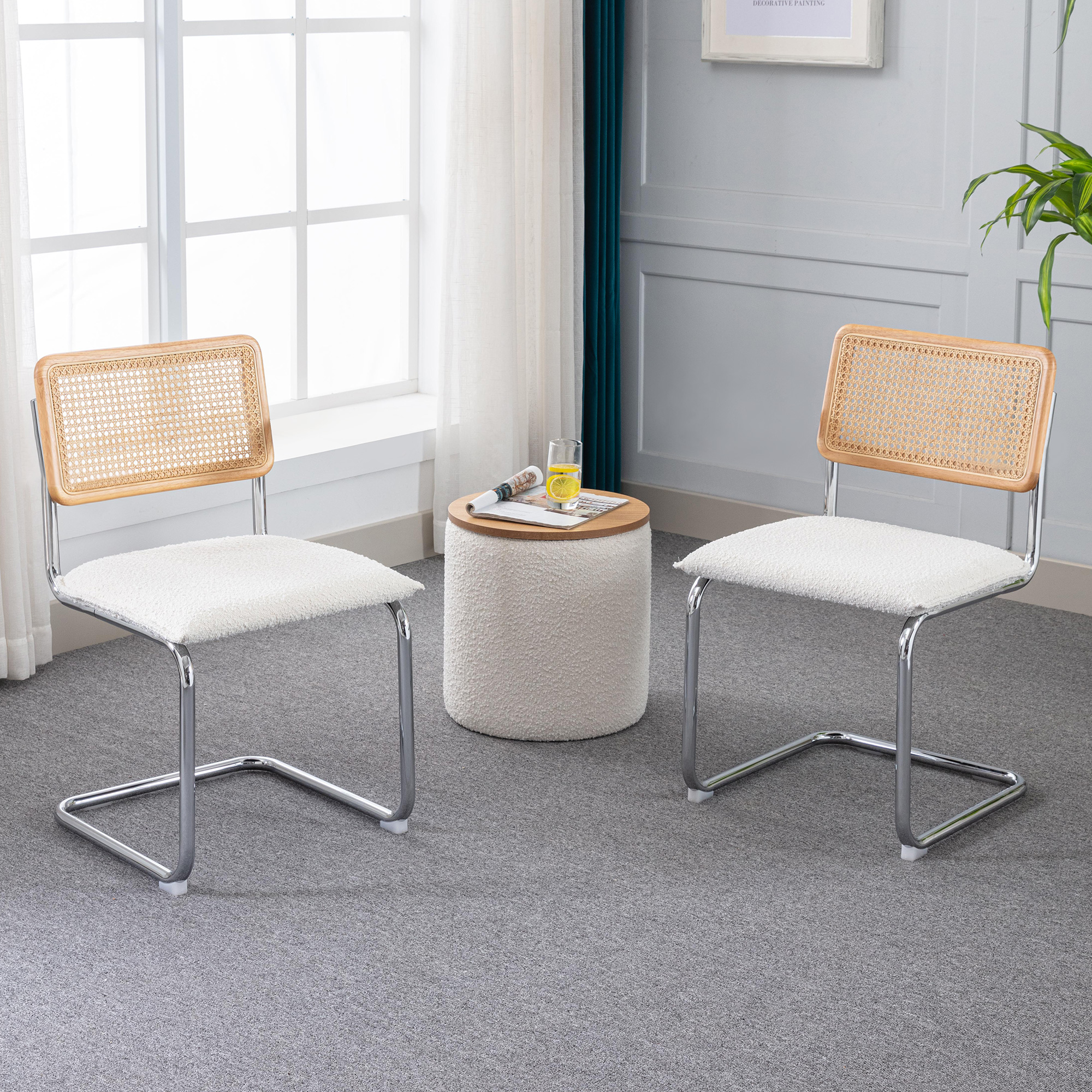 rattan dining chairs white legs