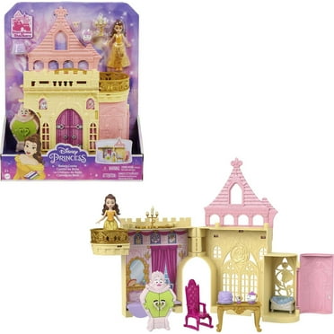 Disney Princess Belle Storytime Stackers Castle Doll House with Small Doll, 4 Friends & 3 Accessories