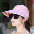thumbnail image 3 of ENJOYW Women Cap Leaf Print Sun Protection Lightweight Good-looking Women Sun Hat for RunningPolyester, 3 of 7