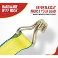 thumbnail image 4 of 4 Pack 2" x 27' Ratchet Straps with Wire Hooks 10,000 lbs Breaking Strength - Heavy Duty Cargo Tie Down Straps for Truck, Trailers, Moving Appliances, Motorcycles & Flatbed Loads, 4 of 18