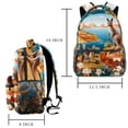 thumbnail image 2 of Lightweight Backpack Kangaroo School Bag Travel Laptop Daypack for Men Women Casual Rucksack, 2 of 6