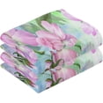 thumbnail image 2 of SKYSONIC Peony Flowers Watercolor Ultra Soft 2 PCS Towel Set, Highly Absorbent Hand Towels, 16"x28" Cotton Towels for Bathroom Hotel Gym Travel, Ideal for Daily Use, 2 of 7