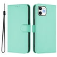 thumbnail image 2 of Wallet Case Compatible for iPhone 11 Pro, PU Leather Magnetic Closure Protective Flip Folio Case with 3 Card Holder and Wrist Strap Cover Women Men,Mint Green,For iPhone 11, 2 of 7