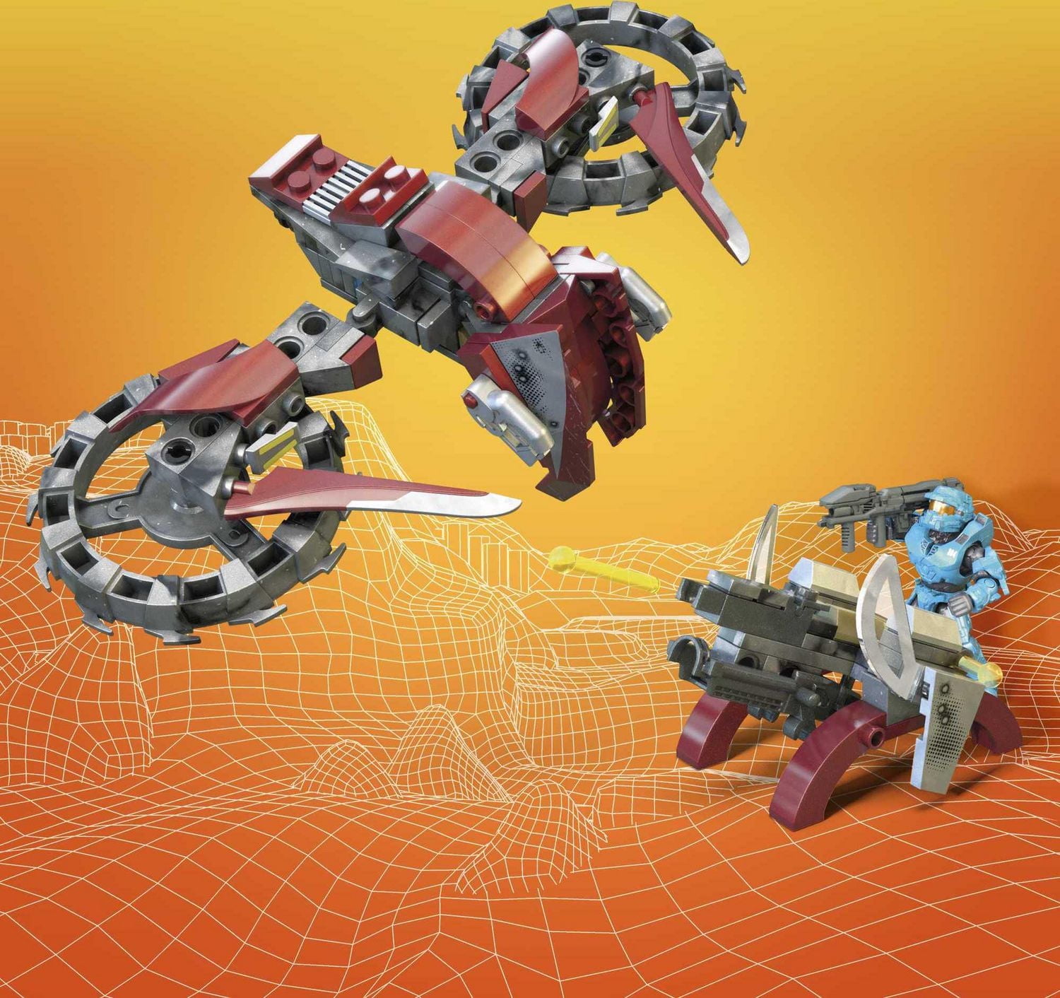 MEGA Halo Chopper Takedown Vehicle Halo Infinite Building Set - 202 pcs
