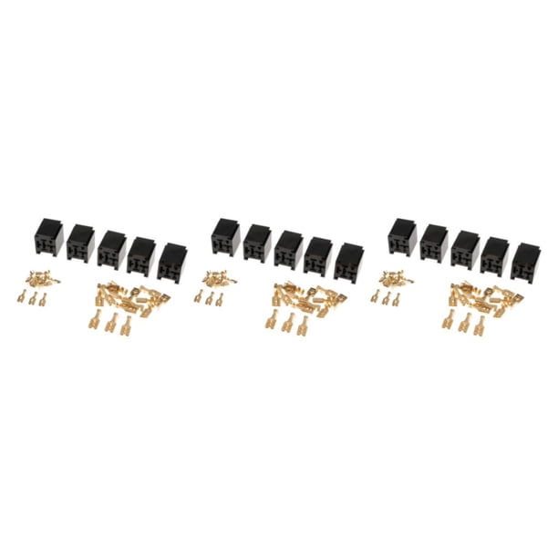 Speravity 5Pcs 80A Relay Connector 4-Pin Mounting Terminals Base Holder + Socket Type1 NO1