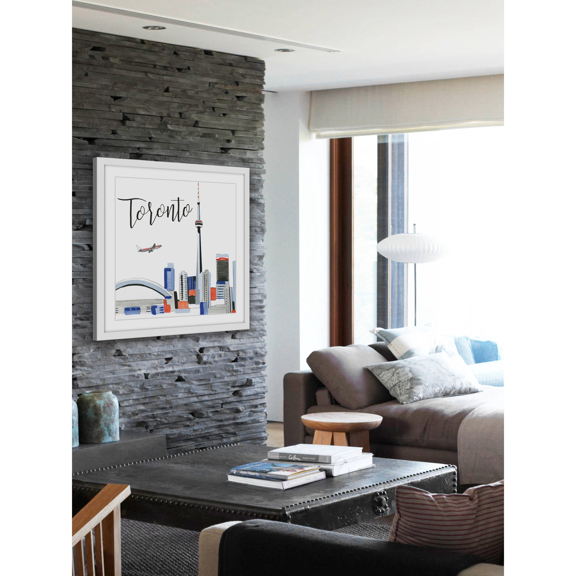 Marmont Hill "Toronto Skyline" By Molly Rosner Framed Painting Art Print, 12.0" x 1.5"