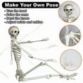 thumbnail image 5 of DUNCHATY 3FT + 5.5FT Poseable Human Skeletons Set, Realistic Bone Joints, Lightweight Indoor/Outdoor Halloween Props for Trees, Porch, Party Decor, 5 of 9