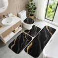 thumbnail image 5 of Black and Gold Marble Pattern Bathroom Rug Set 4 Piece,Includes Contour,Lid Cover,Bath Mat,Non-Slip Extra Soft Absorbent Washable, 5 of 5