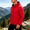thumbnail image 2 of Dpjklzsn Men's Hooded Windbreaker Jacket, Lightweight Zip Front Outdoor Coat for Hiking and Travel, 2 of 8