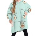 thumbnail image 1 of Manta con capucha de forro polar de gran tamaño, sudadera con capucha gigante Sherpa de felpa ultrasuave-AM, 1 of 1