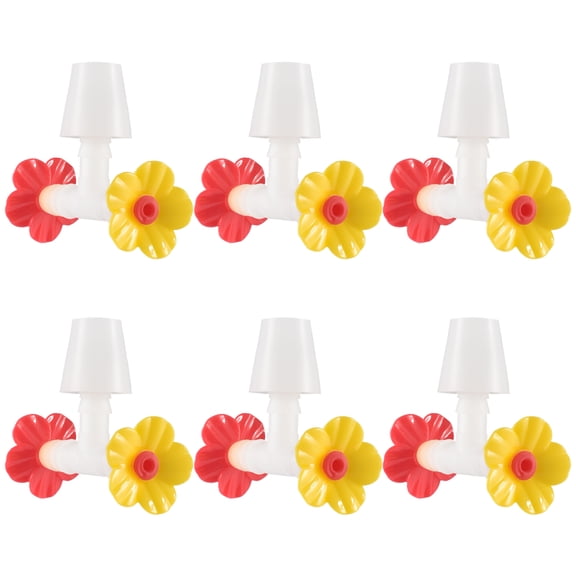 6Pcs Hummingbird Feeders Accessories Flower Spouts Reusable Tube Nonleak for Bird Feeders Replacement Parts
