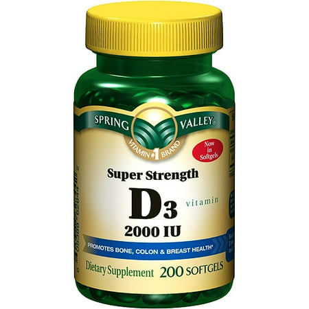 Spring Valley High-Potency D Vitamin 2000 Iu Dietary Supplement 200 ct