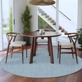 thumbnail image 4 of Sky Blue 7ft Round Rug, Farmhouse Burlap Solid Blue Color Modern Linen Texture Non-Skid Rubber Backing Large Area Rugs - Living Room Bedroom Home Office, Indoor Floor Mat Carpets Washable Rug, 4 of 9