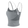 thumbnail image 7 of DHFJKG Womens 2 In 1 Tank Tops With Built In Bra Hallow Out Backless Slim Fit Camisole Going Out Casual Summer Outfit Scoop Neck Stylish Top, 7 of 7