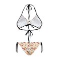 thumbnail image 2 of Chririnla Women's Halter Neck Two-Piece Bikini Set - Woodland Mushroom & Wildflower Print - Quick Dry Tie Side Swimsuit for Beach Vacation & Pool Party, 2 of 9