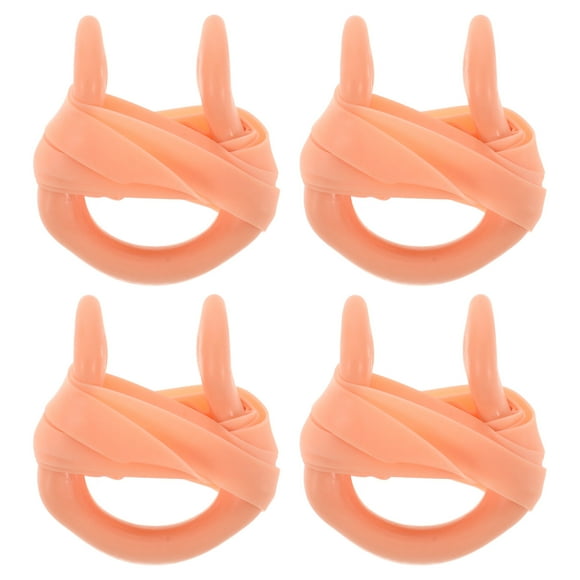4pcs Nose Plug For Swimming Nose Clips With Ropes Silicone Nose Clip For Swimming Silicone Swim Nose Clip Elastic Strap Nose Clamps