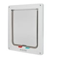 thumbnail image 6 of 4 Way Lockable Dog Cat Safe Flap Door Puppy Pets Plastic Gate Decor Supplies (White XL), 6 of 8