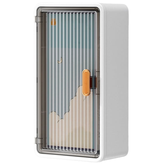Wall Mount Tissue Box Holder/Storage Rack No Drilling Self for Bathroom Kitchen Multipurpose Paper Towel Dispenser