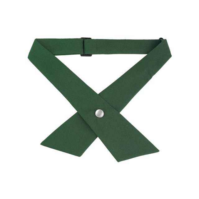 INSPIRE CHIC Nœud Papillon Unisexe d'Uniforme Scolaire Uni à Boutons Réglables à Croisillons Vert Armée Taille Unique