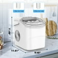 thumbnail image 2 of KNDKO Countertop Ice Maker, Portable Ice Machine with Self-Cleaning, 26Lbs/24H, 9 Ice Cubes/6 Mins for Home/Kitchen/Bar, White, 2 of 9