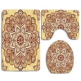thumbnail image 1 of ABPHQTO Mandala Mandala Floral Forma Circular Estilo Vintage Símbolo Espiritual Juego de alfombras de baño de 3 piezas Alfombra de baño Alfombra de contorno y tapa de inodoro ABPHQTO Cont-CHAPPLE-19134, 1 of 2
