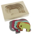 thumbnail image 3 of Rompecabezas Montessori de madera para bebé, juguete educativo de aprendizaje de 5 capas, 3 of 9