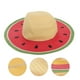 thumbnail image 3 of Sombrero de paja de verano para niños, sombrero de playa de ala ancha, sombrero de paja con protección UV para exteriores., 3 of 6