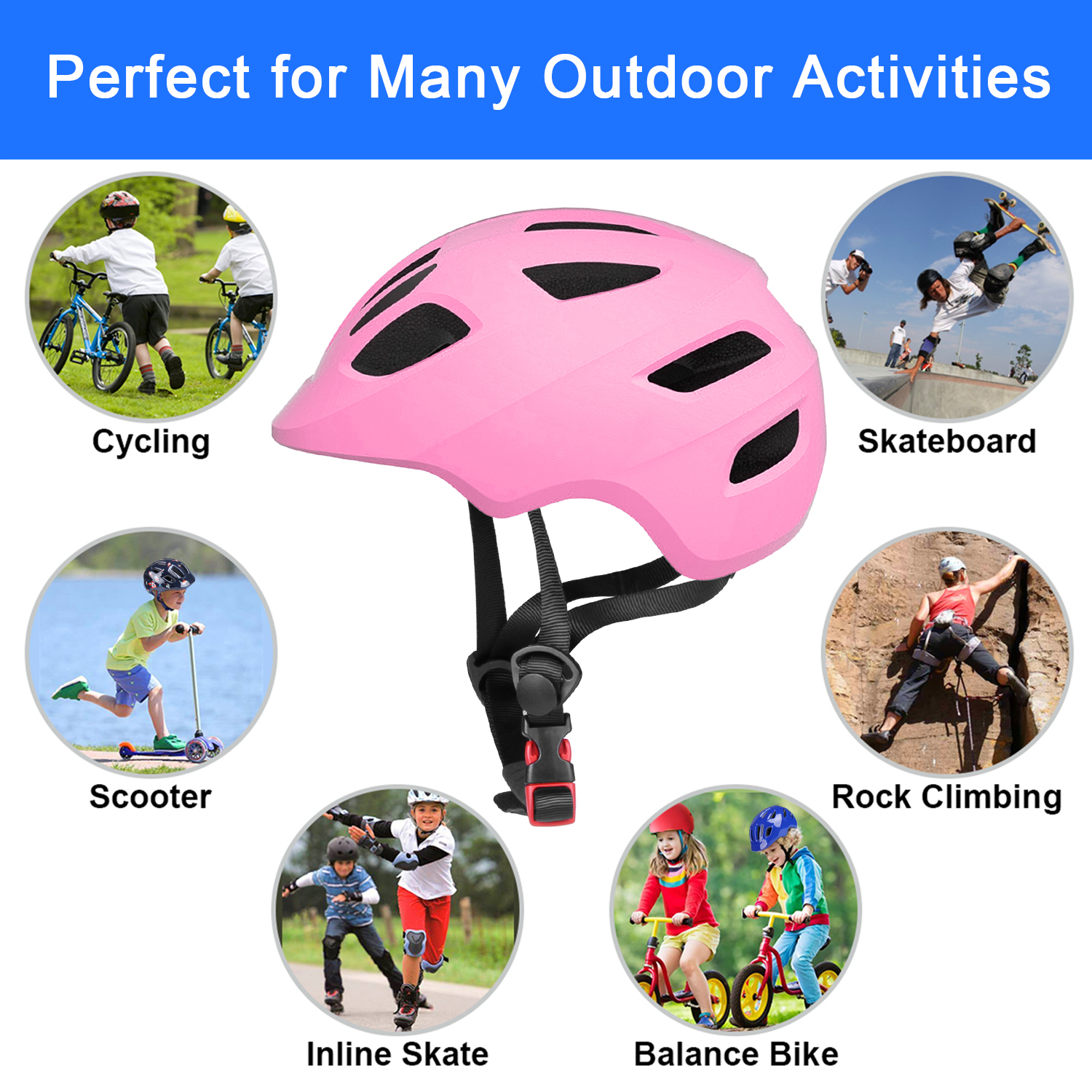 KORIMEFA Toddler Helmet, Ages 1+, Multi-Sport photo 3