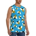 thumbnail image 2 of Gaeub Flying Bees Men's Sleeveless Muscle Shirts Workout Tank Tops, Odor Protection and Comfortable - Small, 2 of 8