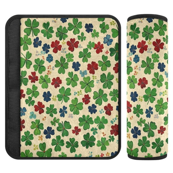 Qxltty Colorful Clover Car Seat Strap Pads are Soft and Snug Fitting for All Cars Backpacks Pushchair