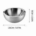 thumbnail image 3 of Horivan Double Walled Stainless Steel Salad Bowl with Temperature Control Large Capacity Insulated Serving Bowl for Chilled Fruit Party Dip Picnic Outdoor Entertaining Kitchen Gadgets, 3 of 5