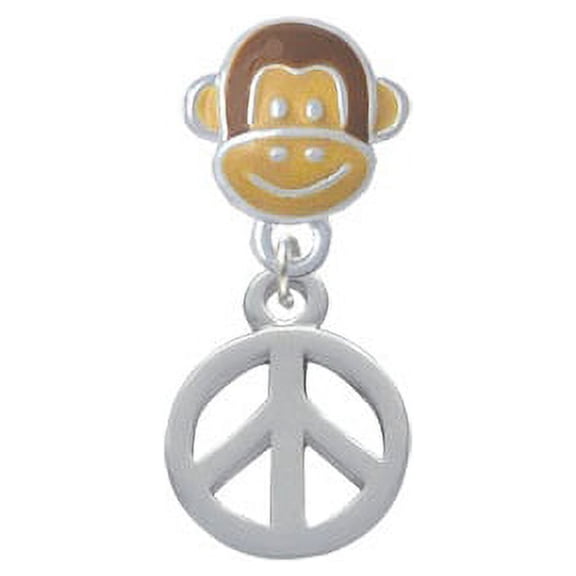 Peace Sign - Monkey Face Charm Bead