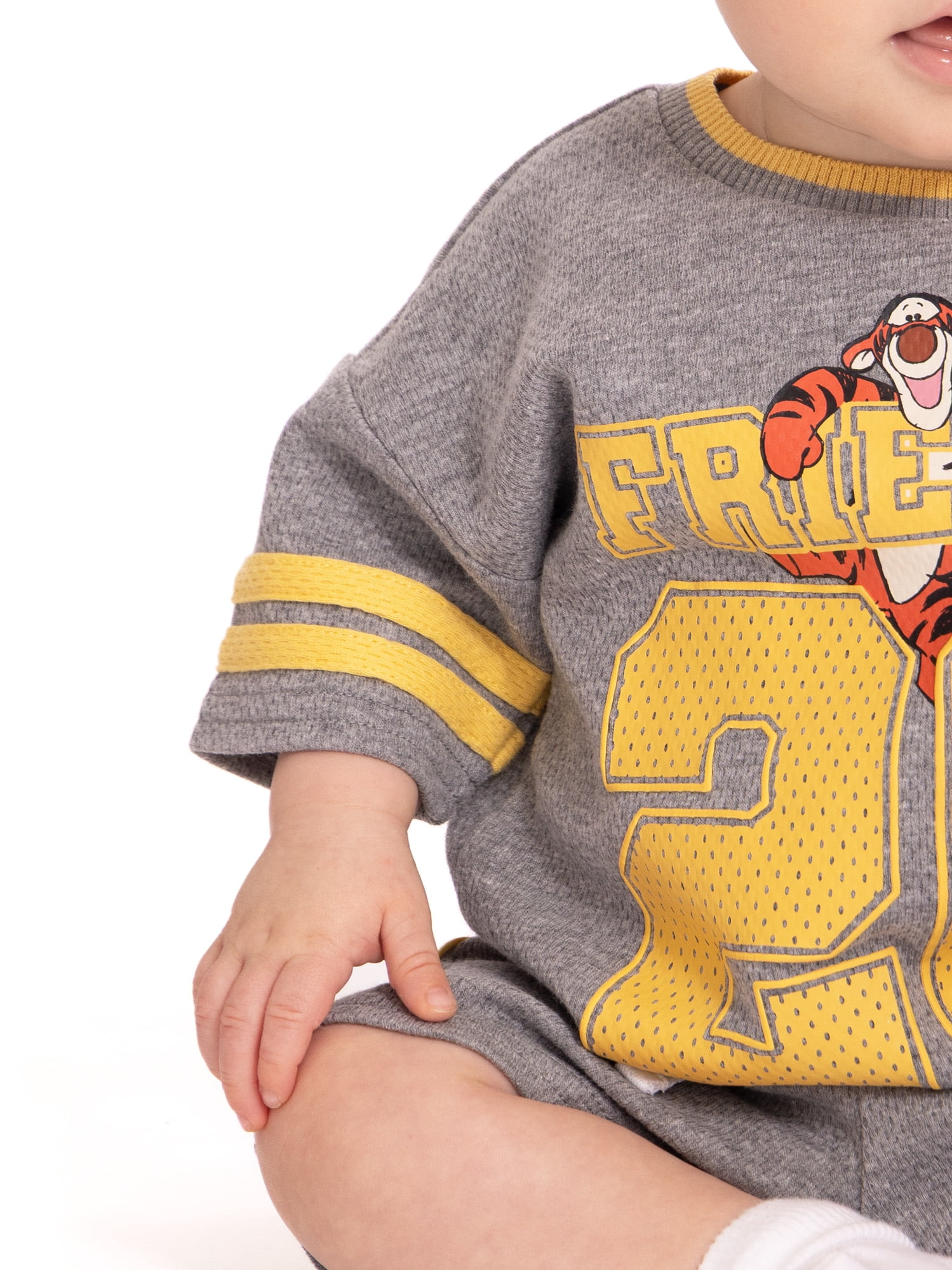 Winnie the Pooh Baby Boys Athletic Graphic T-Shirt and Shorts Set, 2-Piece, Sizes 0/3M-24M