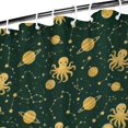 thumbnail image 3 of Green Octopus Planet Star Pattern Shower Curtain 36"x72" ,Bathroom Decorative Shower Curtains Set with 12 Hooks,Modern Waterproof Washable Shower Curtain, 3 of 6