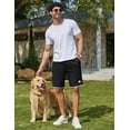 thumbnail image 2 of COOFANDY Mens Casual Shorts Cotton Drawstring 9 inch Waffle Shorts Stretch Elastic Waist Summer Beach Lounge Sweat Shorts, 2 of 6
