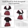 thumbnail image 4 of Conjunto de cosplay de lencería de colegiala para mujer, conjunto de lencería sexy, disfraces de estudiantes, falda a cuadros de juego de rol JK con top corto, 4 of 6