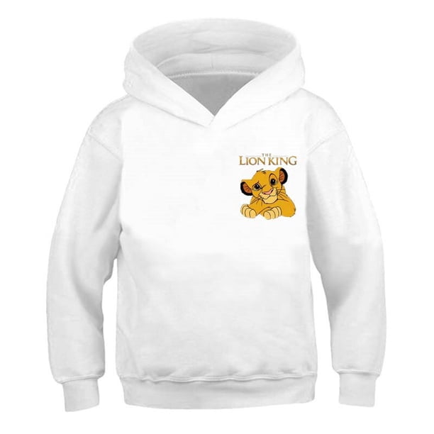 Sudadera de manga larga para niños, sudaderas con capucha con estampado de Simba y El Rey León, ropa informal para bebés y niñas, otoño qym unisex